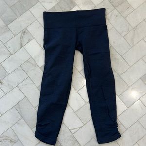 Size 6 royal blue lululemon crop pants